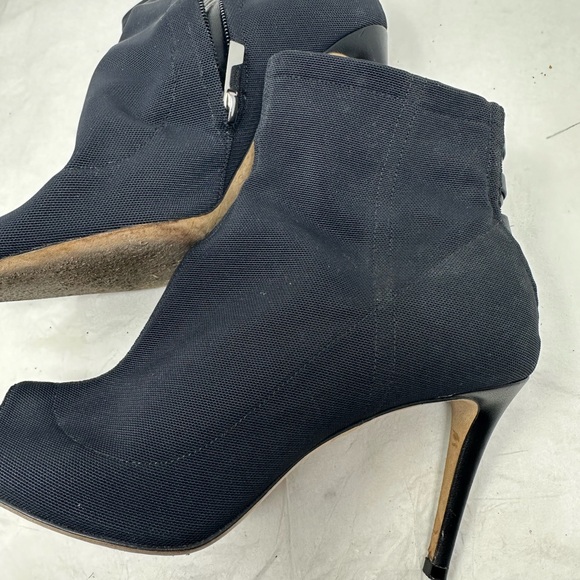 Jimmy Choo Black Mesh Driana Peeps Toes Booties Size 37 - Picture 3 of 15